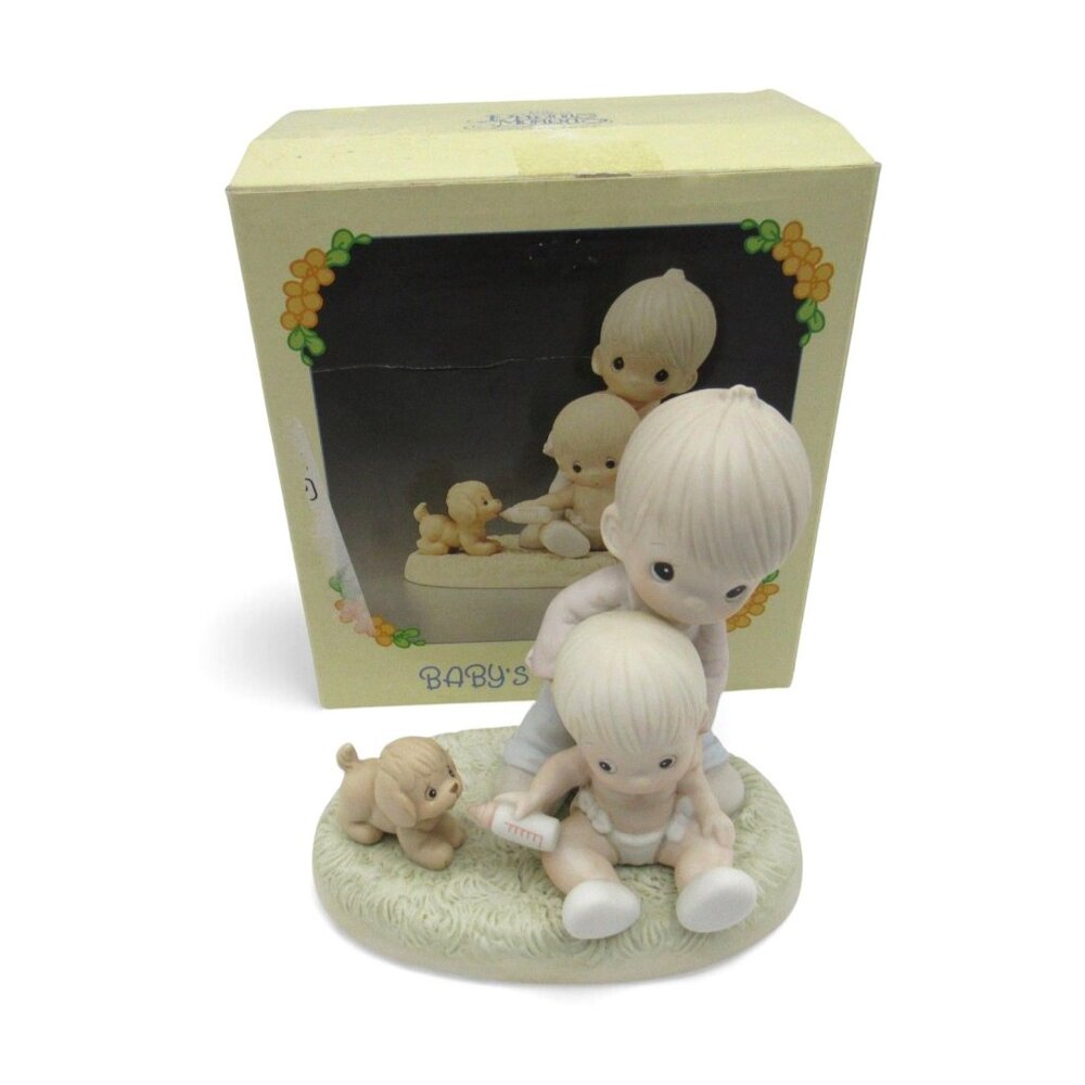 Precious Moments Baby's First Pet 80s Figurine Enesco Vintage